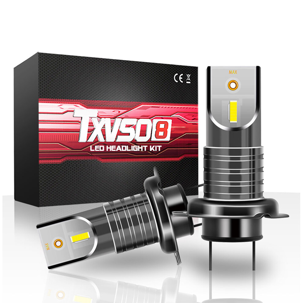 (M7/H7) 2Pcs High Power Bright Car Auto Led Heads 55W 26000Lm 6000K Light/White 413590716402