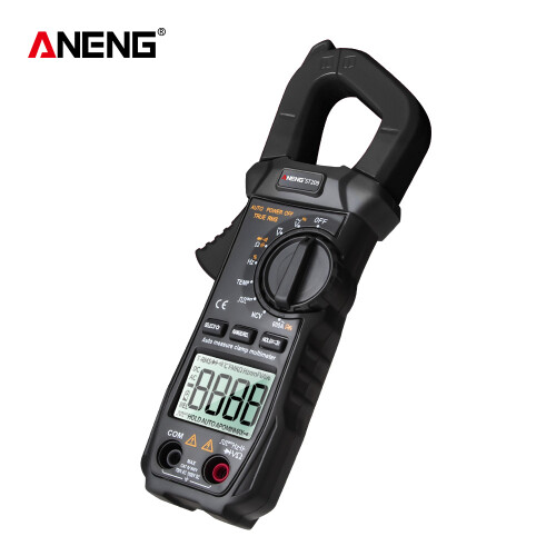 (black) High Precision Auto Range Digital Ammeter Clamp AC DC Universal Multimeter
