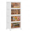 Storage Boxes with Lid - 23L*4 Tier Plastic Storage Box with Lid, Stackable Boxes with Wheels, Storage Drawers with Front Door 1