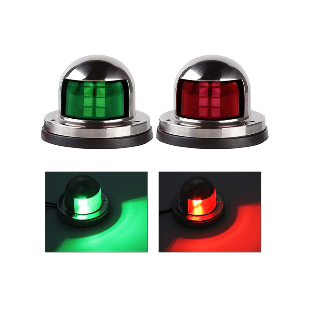 Stainless Steel 12V Marine Boat Yacht Led Navigation Side Bow Lights & Red/Green 110691636294
