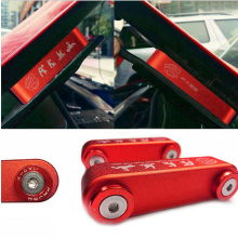 Red Aluminium Billet Hood Vent Spacer Riser Kit with Bolts For Acura Honda