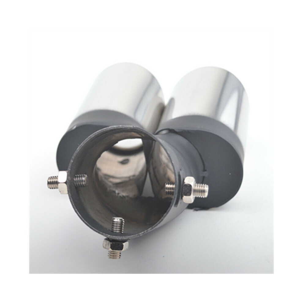 63Mm Car Modification Stainless Steel 1 To 2 Dual Outlet Tailpipe Muffler Pipes Exhaust Tips 110691637000