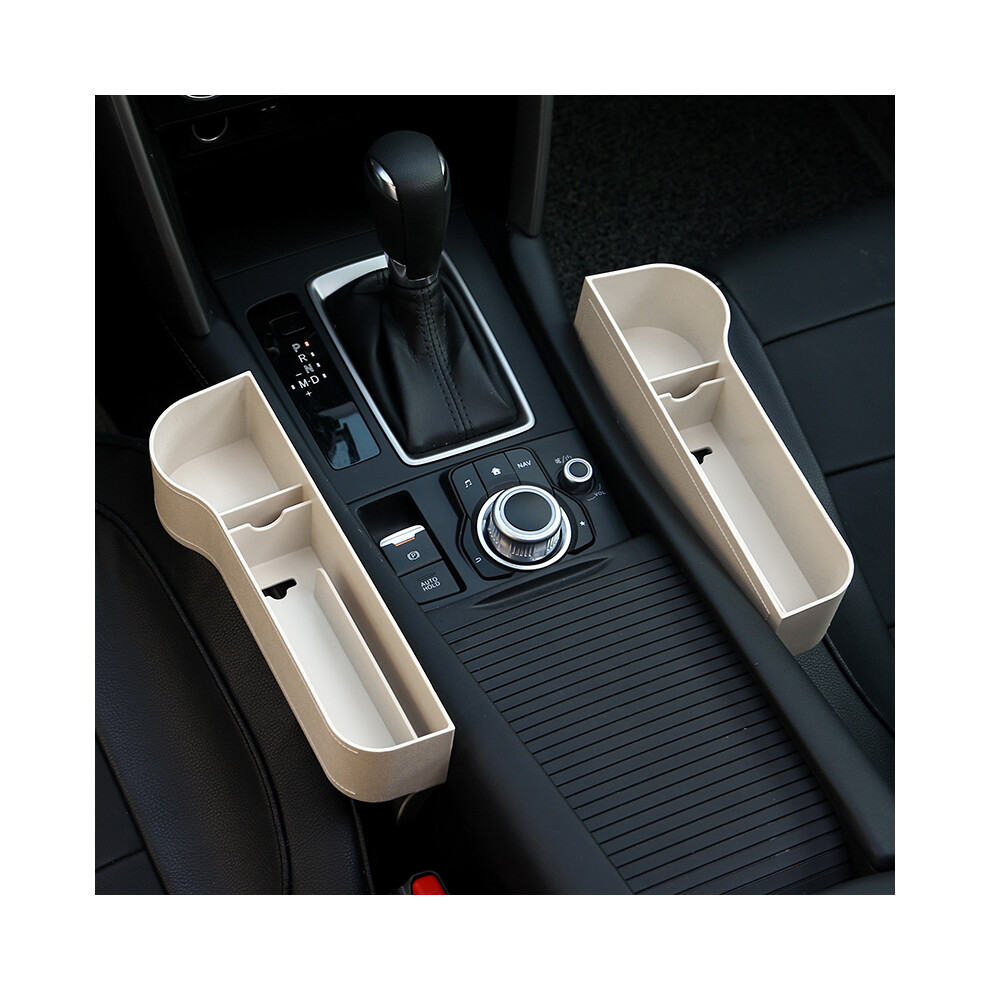 (, Left) Left/Right Auto Car Seat Crevice Gaps Storage Box Pockets Organizers Holder Beige 110691636119