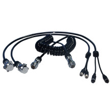 2AV Input Trailer Cable Connector Receptacle Kit For Rear View Backup Camera