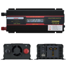 (110V) 2000W Modified Sine Wave Power Inverter DC 12V to 110V 220V AC Converter LCD Display