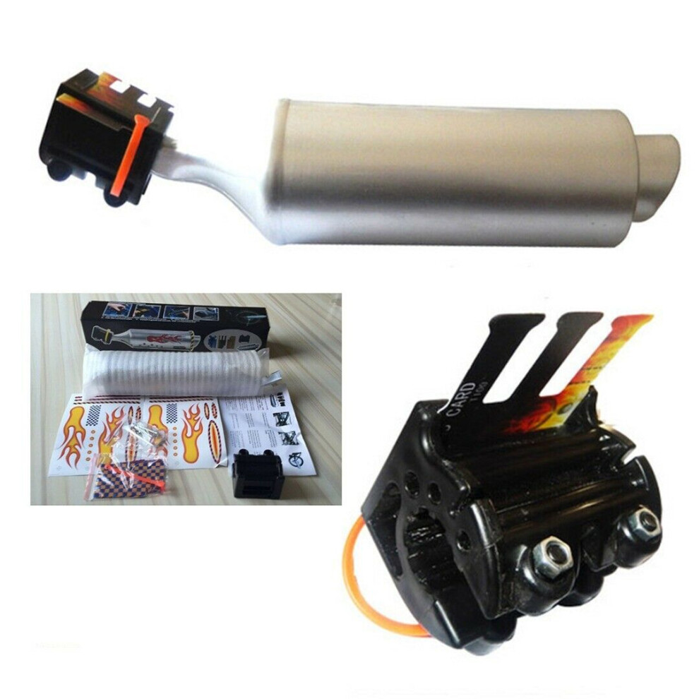 Bicycle Turbo Spoke Pipe Exhaust System Motorcycle Sounds Bike Engine Silver 110691635952