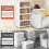 Storage Boxes with Lid - 23L*4 Tier Plastic Storage Box with Lid, Stackable Boxes with Wheels, Storage Drawers with Front Door 4