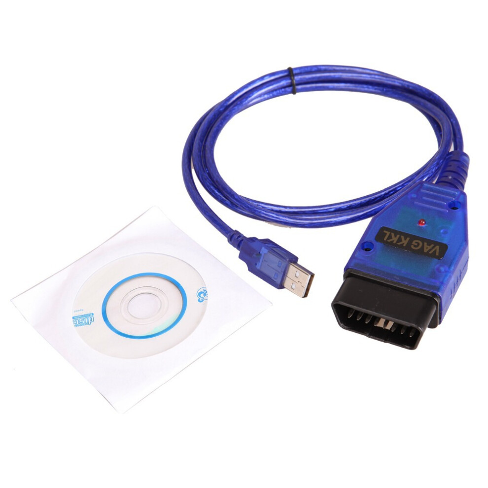 Vag-Com 409.1 Vag Com 409Com Vag 409.1 Kkl Obd2 Usb Diagnostic Cable Scanner Interface Blue 110691640307