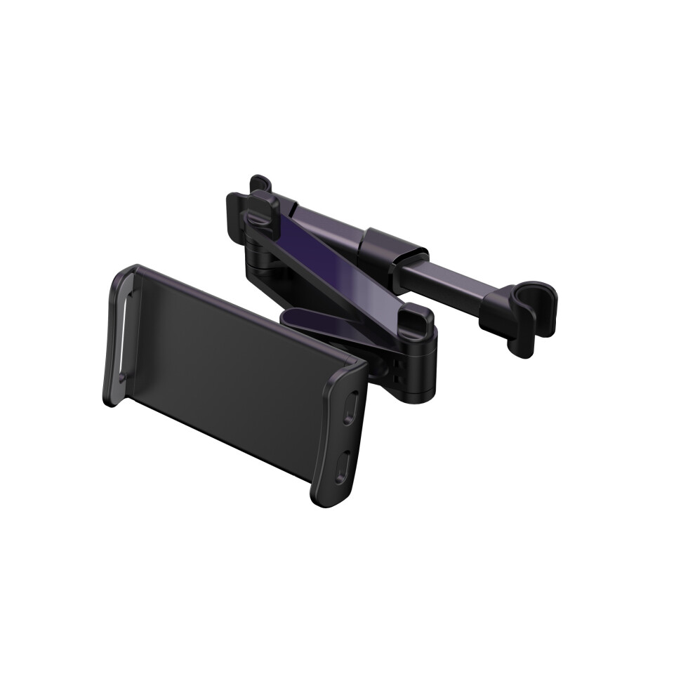 (Black) Tablet Car Stand Telescopic Car Rear Pillow Phone Holder Seat Headrest Mount Black 110691640383