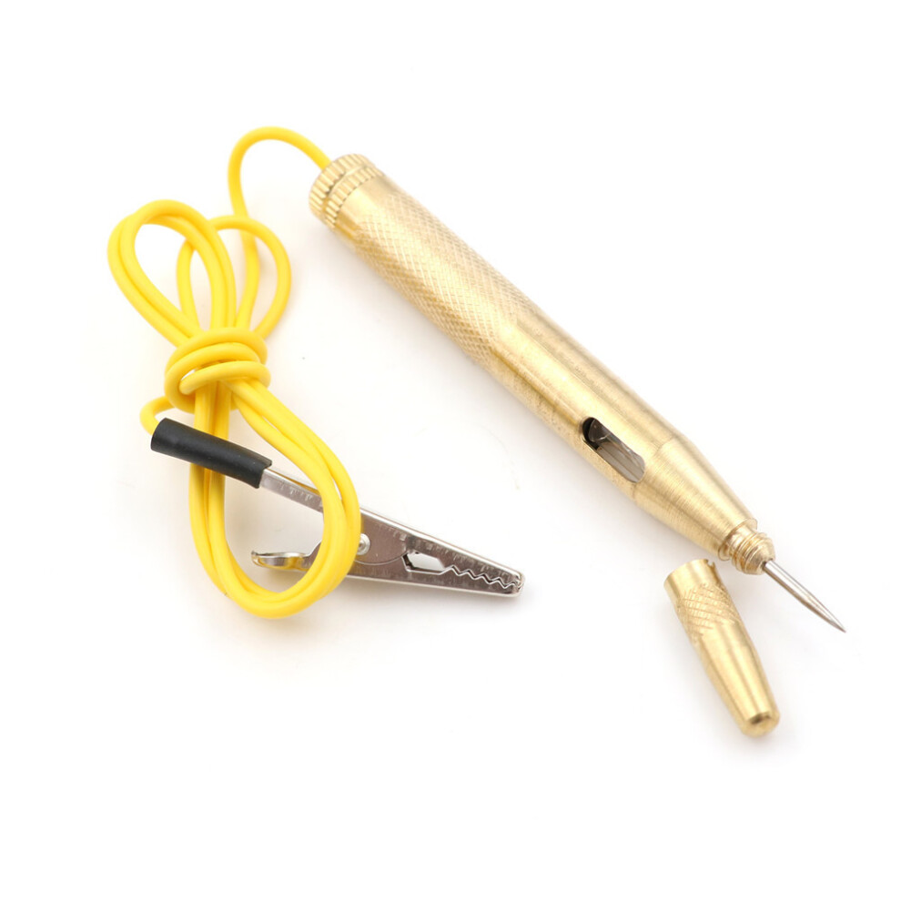 () Dc 6V 12V 24V Probe System Test Probe Lamp Auto Car Circuit Tester Gold/Light 413590191056