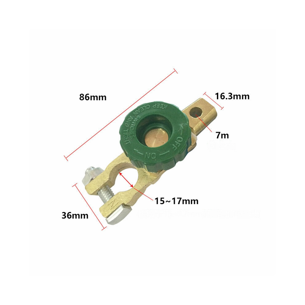 Car Battery Power Off Switch Truck Link Terminal Quick Cut-Off Disconnect Trim Green 110691641113