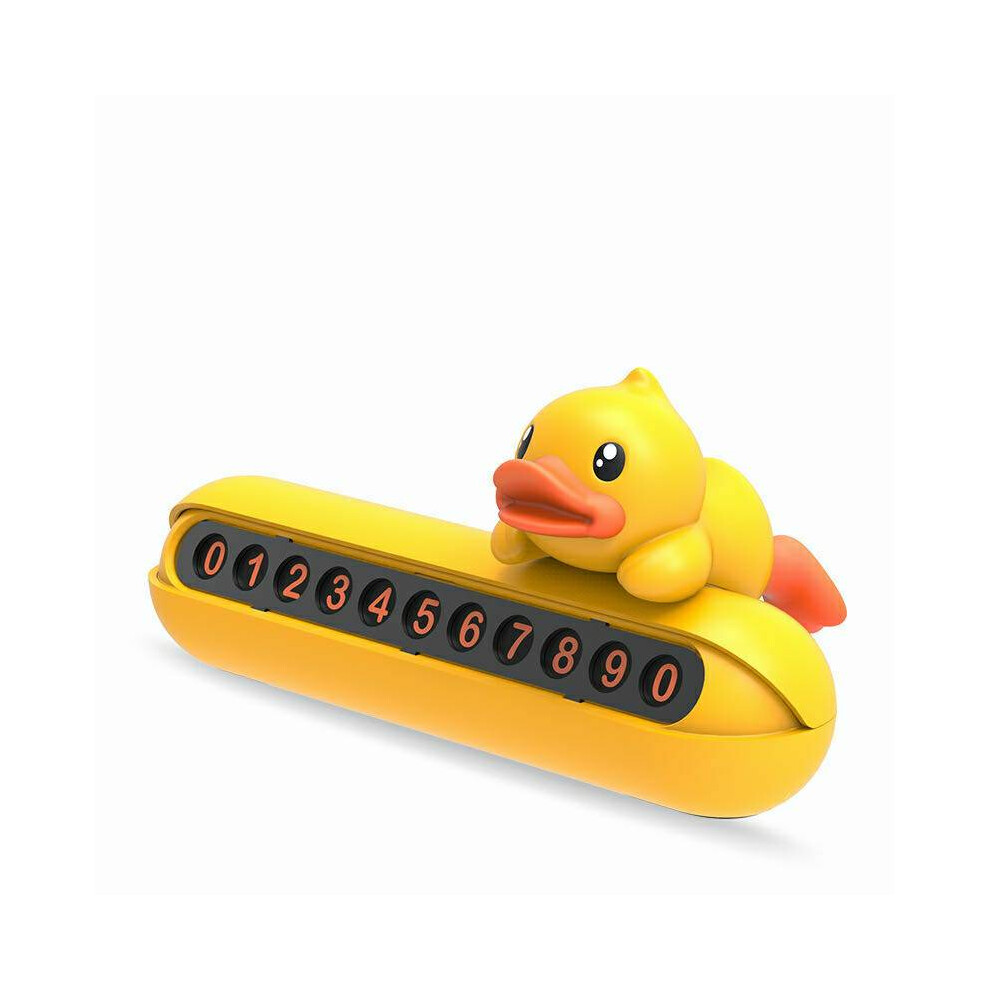 3D Cartoon Parking Sign Temporary Parking Sign Telephone Number Sign Creative Little Duck Parking Number Sign Yellow 110691641878