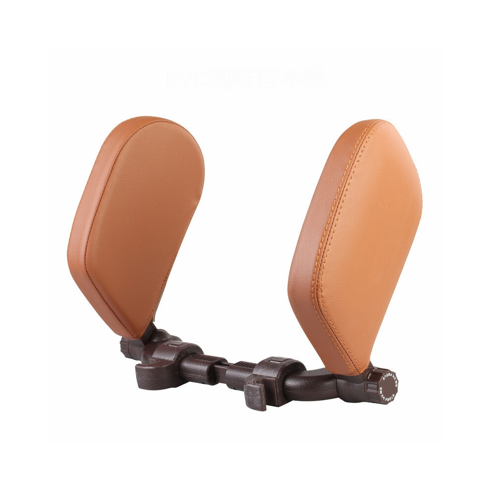 (Brownish ) Car Headrest Neck Pillow Head Prop Seat Rest Nap Side Cushion Pad Travel Yellow 110691641373