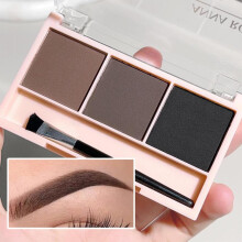 (Matches the image) 3-Color Brow Powder Set with Brush - Long-lasting, Color-resistant, Versatile Contour Makeup Set for Natural, Three-dimensional