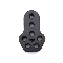 (black) Exhaust Pipe Modified Fixed Hanging Rubber 7-hole Seven-hole Lifting Lugs Universal 11mm Aperture Shock-absorbing Buffer Rubber