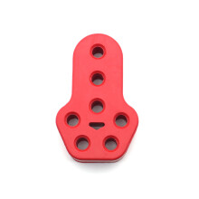 (Red) Exhaust Pipe Modified Fixed Hanging Rubber 7-hole Seven-hole Lifting Lugs Universal 11mm Aperture Shock-absorbing Buffer Rubber