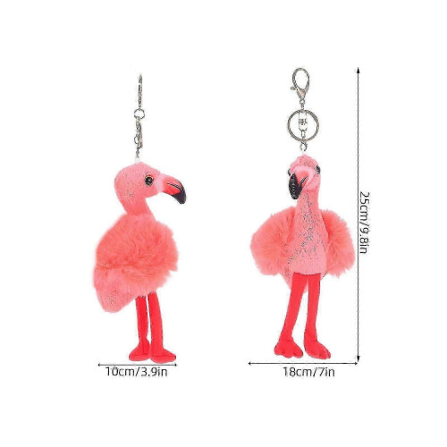 Flamingo Plush Keyring Accessory for Decoration Watermelon Red Soft Toy 1
