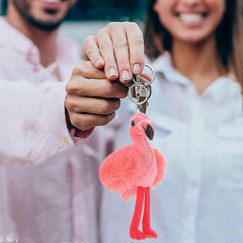Flamingo Plush Keyring Accessory for Decoration Watermelon Red Soft Toy 2