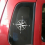 (White) Auto Car & Window Vinyl Decal Sticker - Compass Design Decor 1