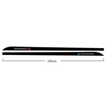 (230cm) Universal 5D Carbon Fiber Side Sticker Decal & Rocker Panel Stripes with Grille Lamp Kit