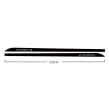 (225cm) 5D Carbon Fiber Side Sticker Decal & Rocker Panel Stripes, Universal Grille Lamp Kit