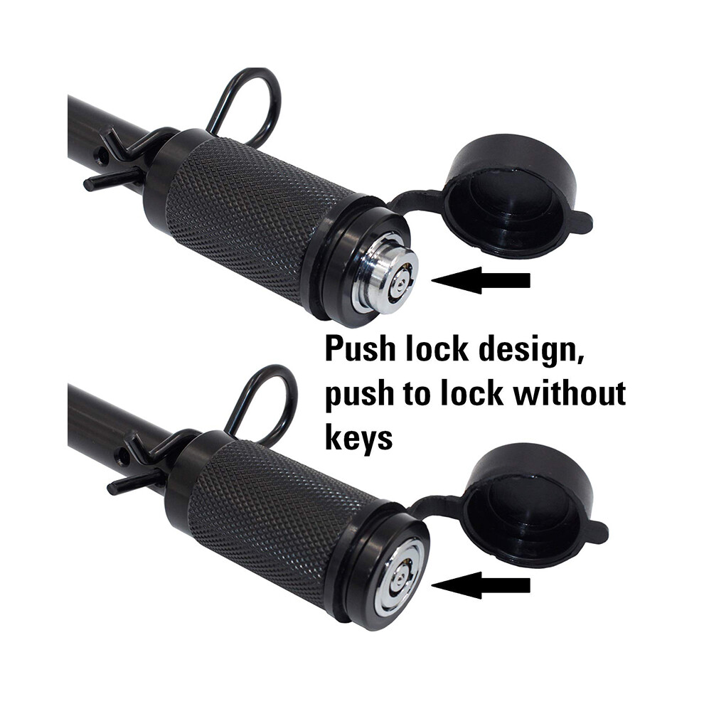 5/8" Trailer Hitch Locking Pin Durable Spring Clip Lock Anti-Rattle Black 110691646743