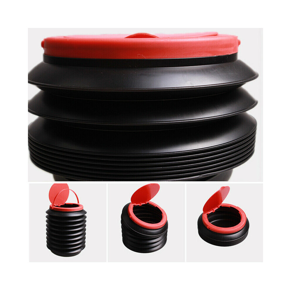 4L Car Folding Collapsible Bucket With Lid Retractable Trash Sundries Barrel 110691646613