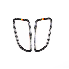 (2#) Carbon Fiber Dashboard Air Condition Vent Outlet Cover Trim Frame For Mercedes C Class W205 C180 C200 GLC Accessories CZ