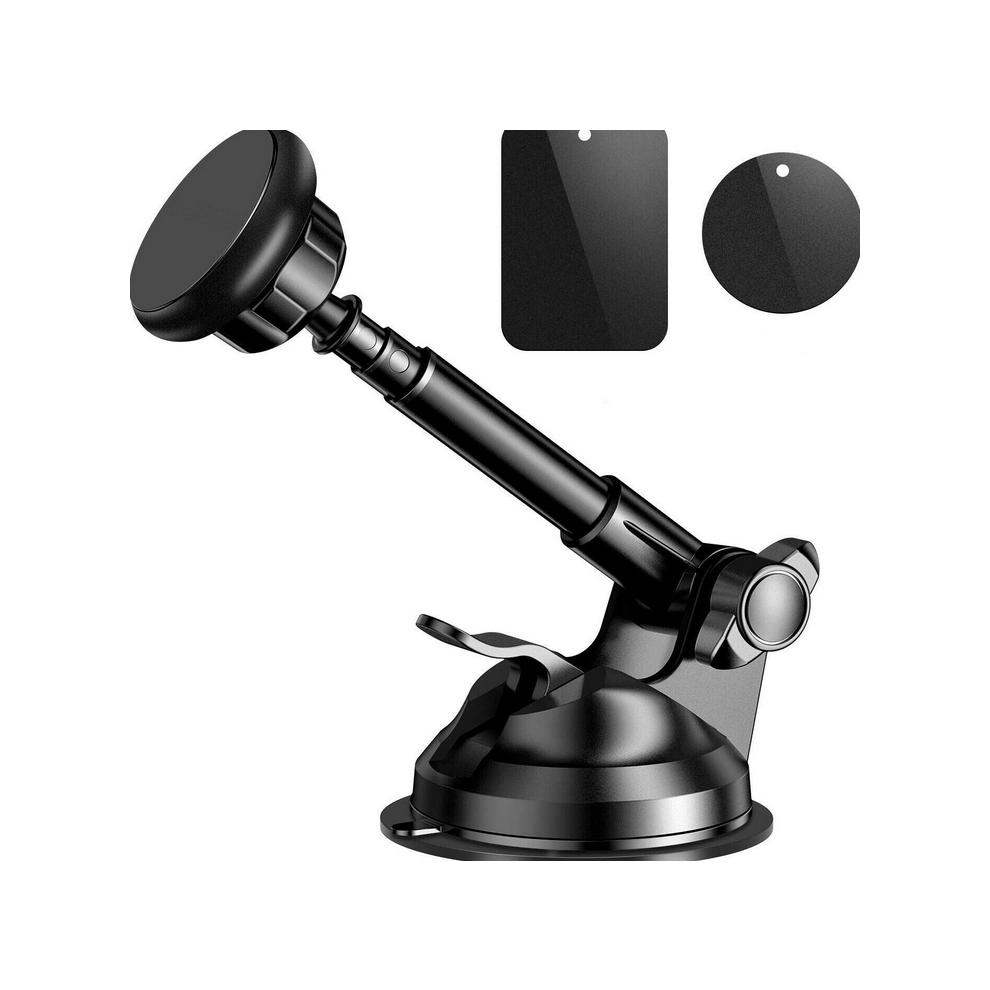 Car Phone Holder 360 Degree Rotating Suction Cup Telescopic Magnetic Aluminum Alloy Mount 110691649188