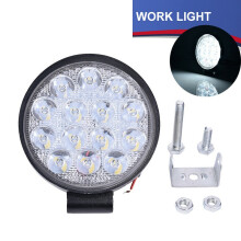 (1 Pc) Round 42W 14 LED Work Light 12V 24V Off Road Flood Spot Lamp For Car Truck SUV