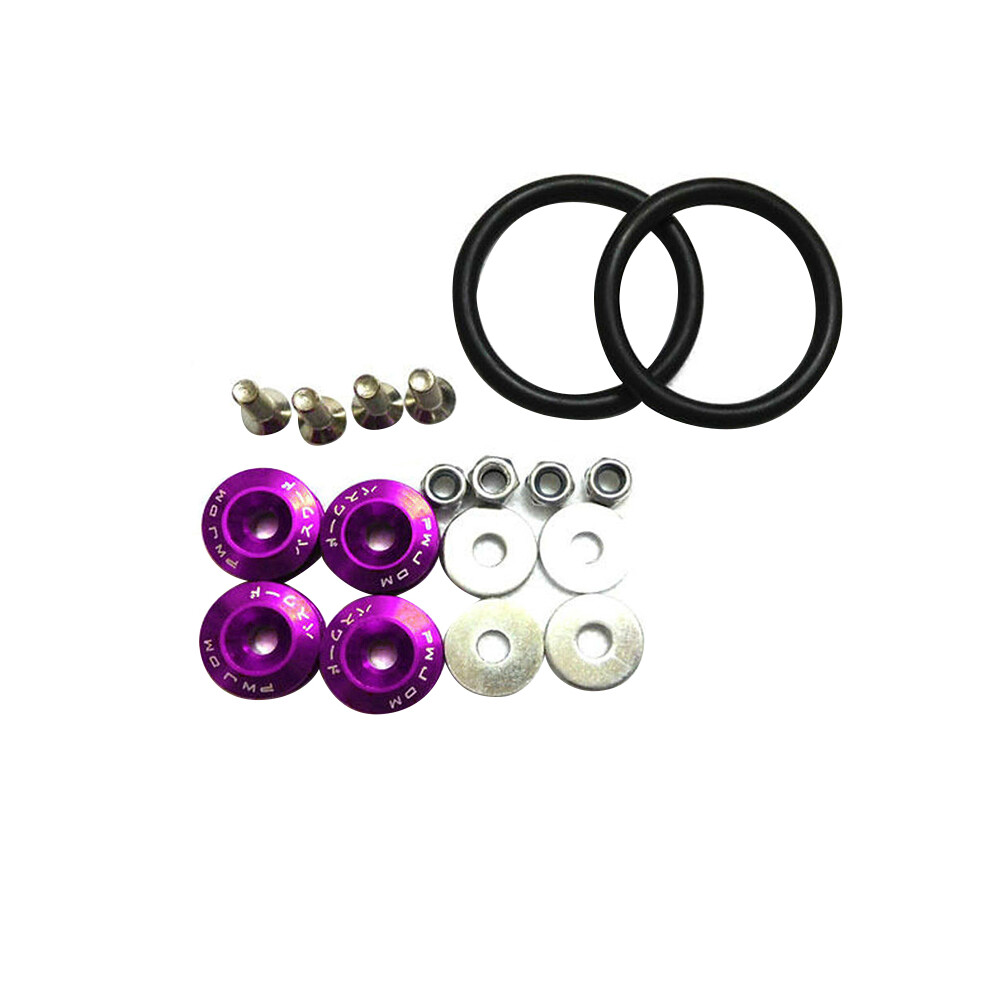 (Purple) Jdm Quick Release Fasteners Kit For Car Bumpers, Trunk, Fender, Hatch, Lids Purple 413590197263