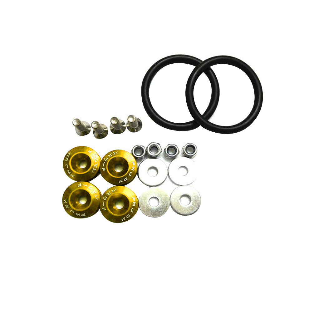 (Gold) Jdm Quick Release Fastener Set For Car Bumpers, Trunk, Fender, Hatch Lids Gold 115295456781