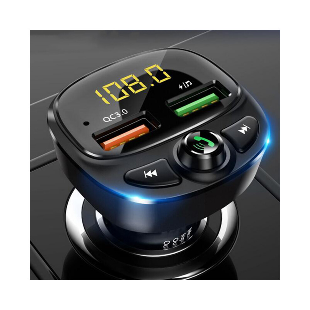 (Qc3.0+1A) Bluetooth 5.0 Wireless Handsfree Car Fm Transmitter Mp3 Player Dual Usb Charger 110691650191