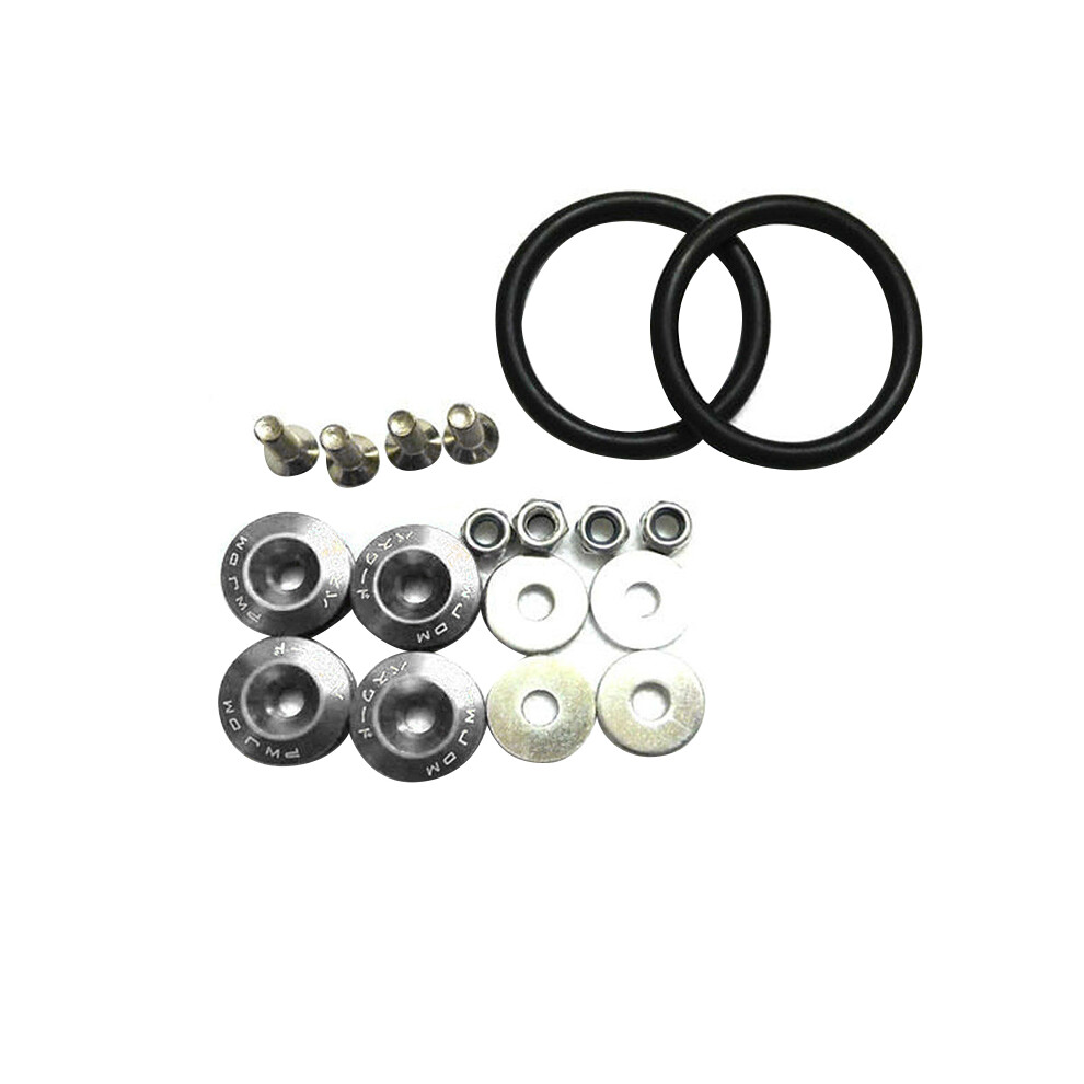 (Gray) 1Set Jdm Quick Release Fasteners For Car Bumpers Trunk Fender Hatch Lids Kit Gray 110691650580