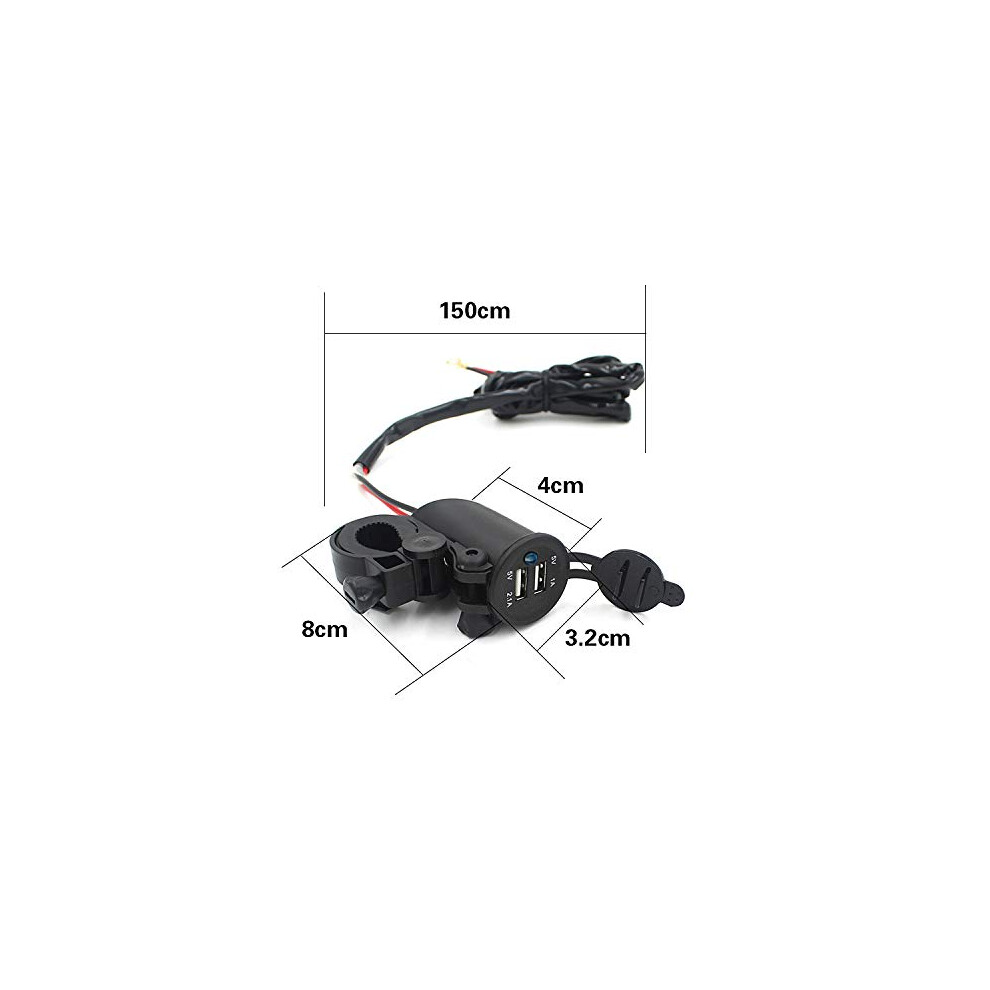 Waterproof Motorcycle Usb Phone Charger Adapter 3.1A Dual Usb Ports Charging Power For Phone 110691632562