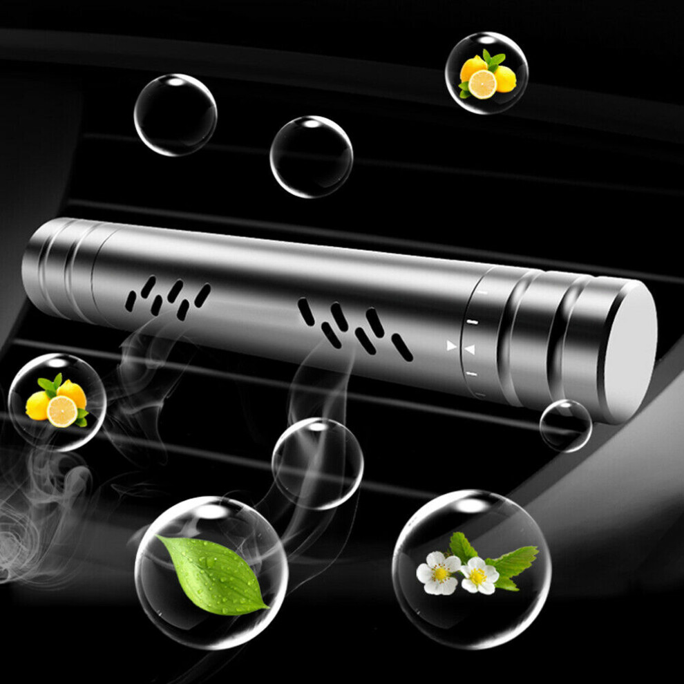 (, Lavender) Car Air Freshener Perfume Aroma Diffuser Purifier Solid Auto Air Vent Fragrance Silver/Lavender 110691650740