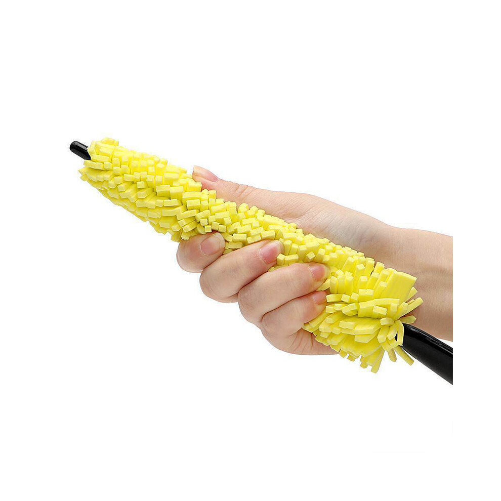 Car Wheel & Rim Cleaning Brush For Tire Detailing & Automotive Care - Perfect For Motorcycles Black/Yellow 113121661866