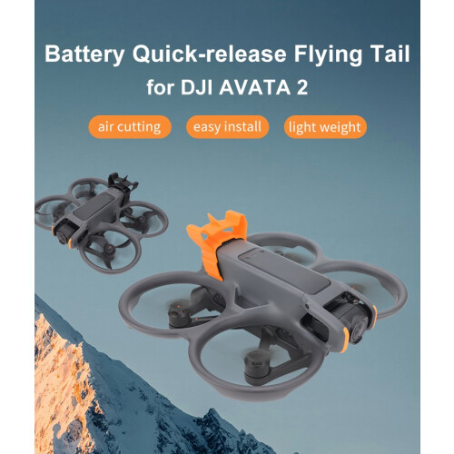 (Black) Drone Flight Drag Reduction Tail Acceleration Tail Bracket for DJI AVATA 2 1