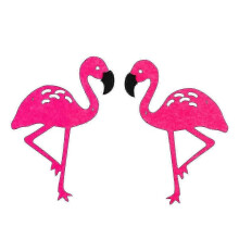 Flamingo Banner Party Decoration for Birthday with Non-Woven Fabric Garland Green