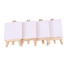 24Set Kunstenaars 5 Inch Schildersezel + 3 Inch X3 Inch Canvas Set Schilderij Ambachtelijke DIY Tekening Kleine Tafel Schildersezel Cadeau