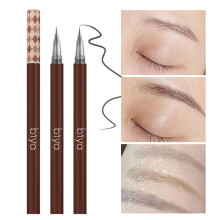 (Matches the image) Liquid Eyebrow Pen Waterproof Fine Tip Eyebrow Tattoo Pencil Eyeliner Lying Silkworm Ultra Fine Eye Brow Pencil
