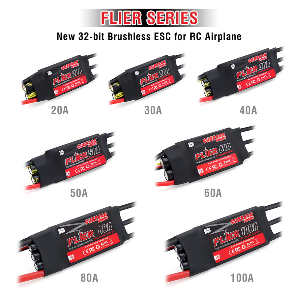 (40A) Model Aircraft Governor Fixed Wing Drone For Flier 20A 30A 40A 50A Brushless Esc 123643885992
