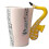 (Yellow Saxophone Stave) Ceramic Cup Coffee Mug Instrument Mug Creative Gif 1