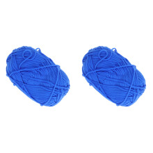 2Stk Weiches Baumwollgarn Blau Für Häkeln Stricken Taschen Schals