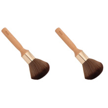 2Stk Haarbürste Neck Duster Mit Holzgriff Für Friseursalon Und Zuhause