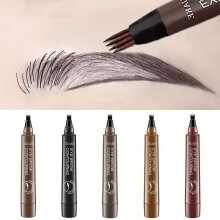 (Matches the image) Flawless Waterproof Eyebrow Pen 5 Shades Liquid Eyebrow Pencil, Natural & Long-Lasting Look, Suitable for All Skin Types