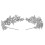 3Stk Glitzernde Haaraccessoires Silber Chic Brautschmuck 1