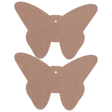 2Stk Holz-Mosaik-Untersetzer Schmetterling Naturfarben Für DIY Basteln
