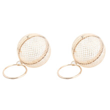 2Stk Women Purse Hollow Metal Bags Gold Für Abend Party