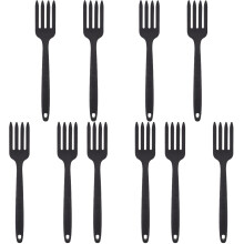 10Stk Schwarze Silikon Gabel Ergonomisch Für